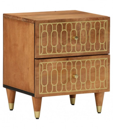 vidaXL Bedside Cabinet 40x33x46 cm Solid Wood Mango