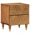 vidaXL Bedside Cabinet 40x33x46 cm Solid Wood Mango