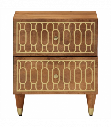 vidaXL Bedside Cabinet 40x33x46 cm Solid Wood Mango