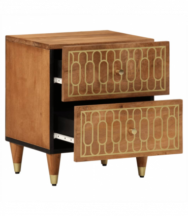 vidaXL Bedside Cabinet 40x33x46 cm Solid Wood Mango