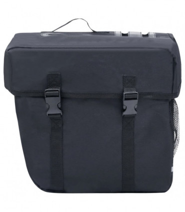 vidaXL Double Bicycle Bag for Pannier Rack Waterproof 35 L Black