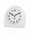 Alarm Clock White Silent NonTicking Luminous Hands Energy Efficient 100x104x60mm