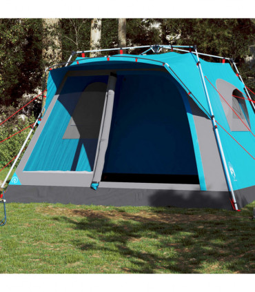 vidaXL Family Tent Cabin 7-Person Blue Quick Release