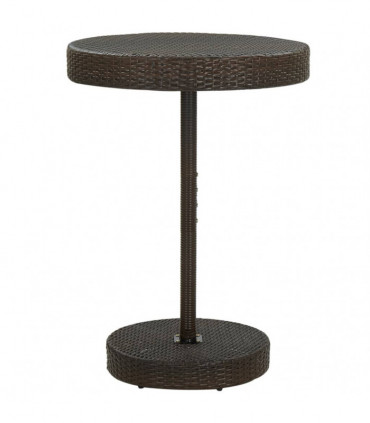 vidaXL Garden Table Brown 75.5x106 cm Poly Rattan
