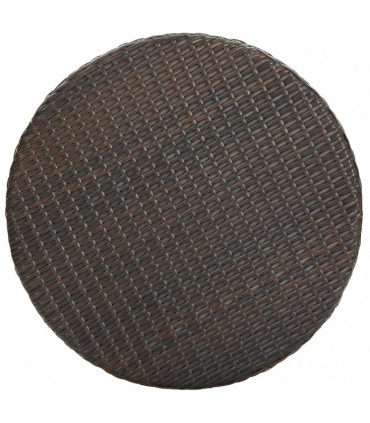 vidaXL Garden Table Brown 75.5x106 cm Poly Rattan