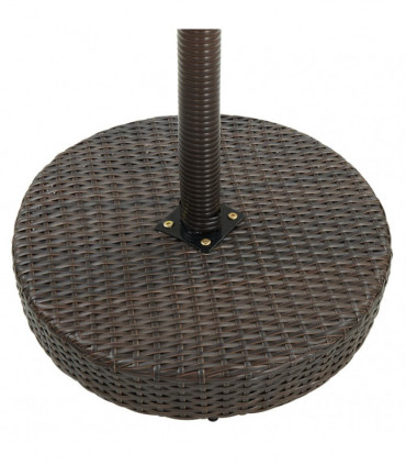 vidaXL Garden Table Brown 75.5x106 cm Poly Rattan