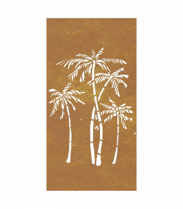 vidaXL Garden Wall Decoration 105x55 cm Corten Steel Palm Tree Design