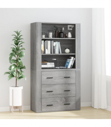 vidaXL Highboard Grey Sonoma Engineered Wood
