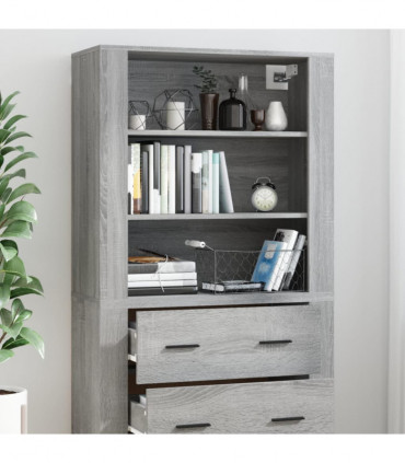 vidaXL Highboard Grey Sonoma Engineered Wood