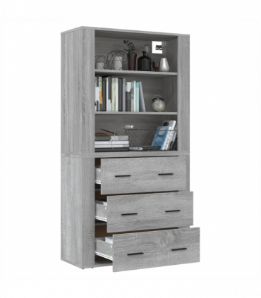 vidaXL Highboard Grey Sonoma Engineered Wood