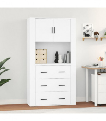 vidaXL Highboard White Engineered Wood