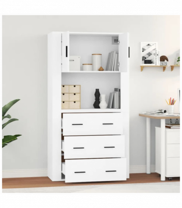 vidaXL Highboard White Engineered Wood
