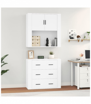 vidaXL Highboard White Engineered Wood