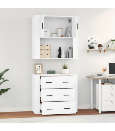 vidaXL Highboard White Engineered Wood
