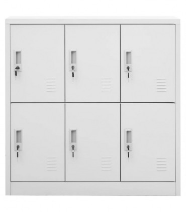vidaXL Locker Cabinets 2 pcs Light Grey 90x45x92.5 cm Steel