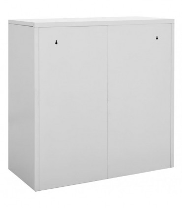 vidaXL Locker Cabinets 2 pcs Light Grey 90x45x92.5 cm Steel