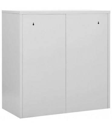 vidaXL Locker Cabinets 2 pcs Light Grey and Blue 90x45x92.5 cm Steel