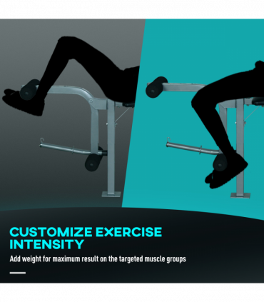 Adjustable Multi Gym Weight Bench Barbell Stand Chest Leg Abs Training HOMCOM