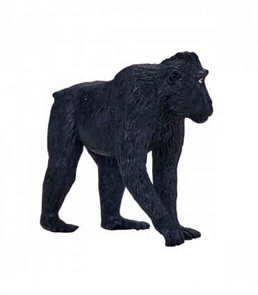 Black Crested Macaque Toy  Realistic Primate Figurine