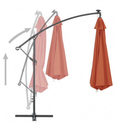 Cantilever Umbrella with Aluminium Pole 350 cm Terracotta