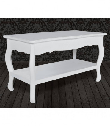 Coffee Table 2 Tiers MDF White