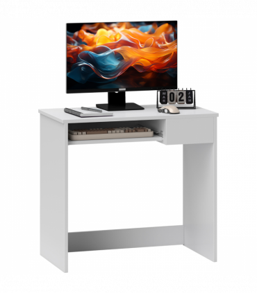 Computer Table with Keyboard Tray Drawer White Particle Board 80cm x 45cm x 75cm