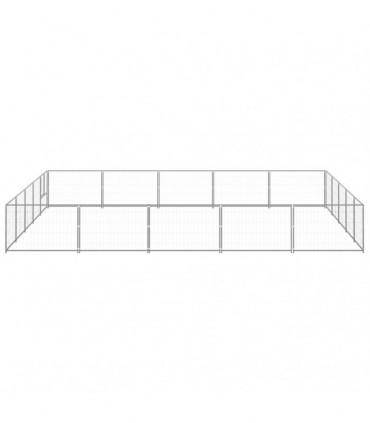 Dog Kennel Silver 25 m² Steel
