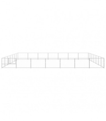 Dog Kennel Silver 49 m² Steel