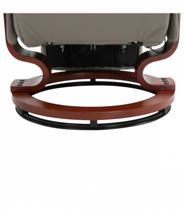 Ergonomic Recliner Sofa Chair PU Leather Armchair Lounger with Footrest, Grey