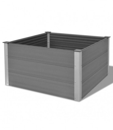 Garden Raised Bed WPC 100x100x54 cm Grey