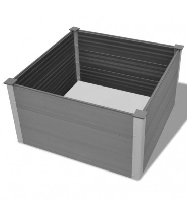 Garden Raised Bed WPC 100x100x54 cm Grey