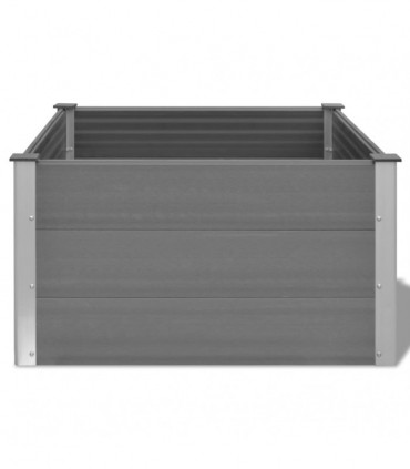 Garden Raised Bed WPC 100x100x54 cm Grey