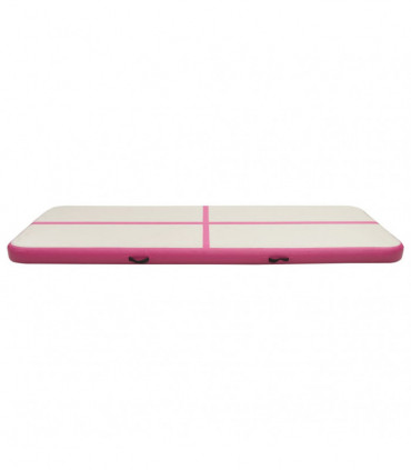 Inflatable Gymnastics Mat with Pump 400x100x20 cm PVC Pink