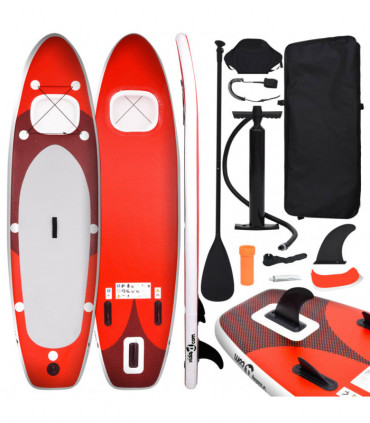 Inflatable Stand Up Paddle Board Set Red 330x76x10 cm