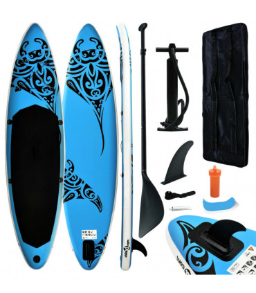 Inflatable Stand Up Paddleboard Set 305x76x15 cm Blue