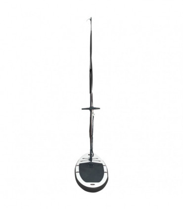 Inflatable Stand Up Paddleboard with Sail Set Black and White