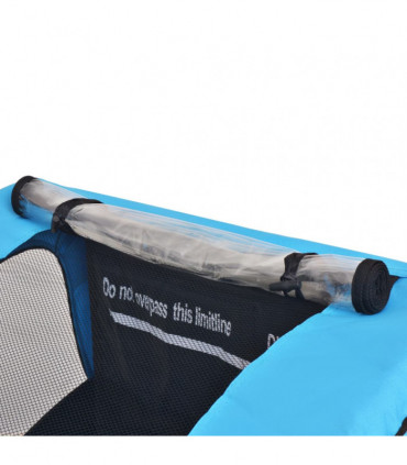 Kids' Bicycle Trailer Grey and Blue 30 kg