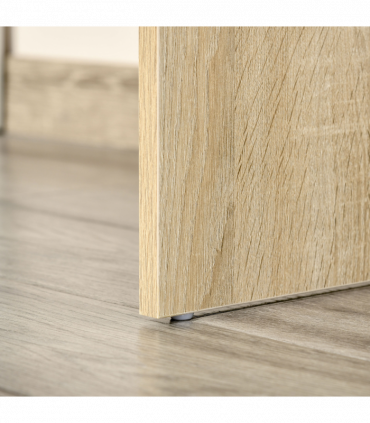 L-Shaped Corner Computer Desk  Oak and White