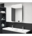 LED Bathroom Mirror Cabinet Shining Black 60x11x80 cm