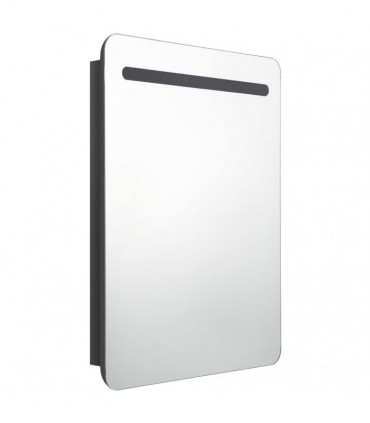 LED Bathroom Mirror Cabinet Shining Black 60x11x80 cm