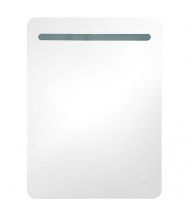 LED Bathroom Mirror Cabinet Shining Black 60x11x80 cm