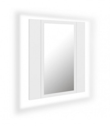 LED Bathroom Mirror Cabinet White 40x12x45 cm Acrylic