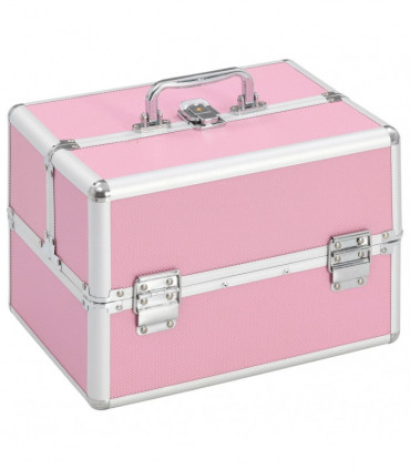 Make-up Case 22x30x21 cm Pink Aluminium