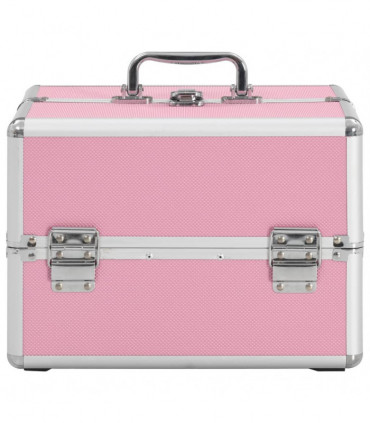 Make-up Case 22x30x21 cm Pink Aluminium