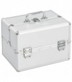 Make-up Case 22x30x21 cm Silver Aluminium