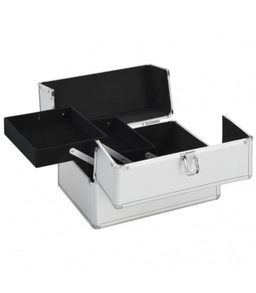 Make-up Case 22x30x21 cm Silver Aluminium