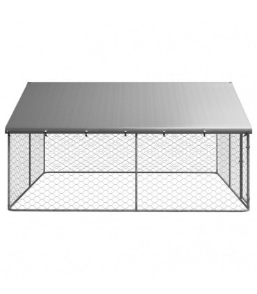 Outdoor Dog Kennel with Roof 300x300x150 cm