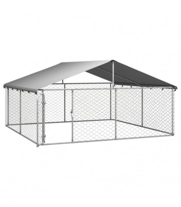 Outdoor Dog Kennel with Roof 300x300x150 cm