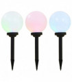 Outdoor Solar Lamps 3 pcs LED Spherical 20 cm RGB