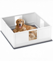 PawHut Dog Whelping Box with Whelping Pad, Adjustable Entrance, 124 x 120cm